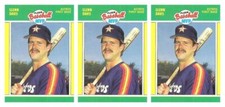 (3) 1989 Fleer Baseball MVP's Baseball #10 Glenn Davis Lot Houston Astros