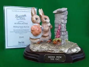 BESWICK BEATRIX POTTER TABLEAU - HIDING FROM THE CAT - LTD EDN & COA - P3766. - Picture 1 of 12