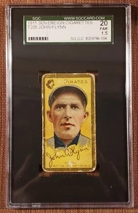 1911 T205 Sovereign John Flynn Pittsburgh Pirates Original Baseball Card SGC 1.5 - Picture 1 of 2