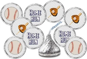 216 Sport Baseball Küsse Aufkleber, Küsse Sticker für Geburtstag Party, - Bild 1 von 4