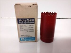 1-1/16" HOLE SAW HIGH SPEED STEEL ROCKWELL No. 18532 (LL3428)