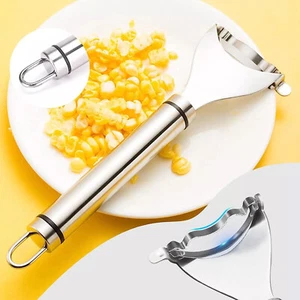 Stainless Steel Corn Cob Peeler Stripper Remover Kitchen Cutter Thresher Tool - Picture 1 of 10