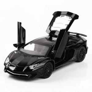 Lamborghini Aventador LP750-4 SV 1/32 Model Car Diecast Toy Vehicle Gift Black - Picture 1 of 7