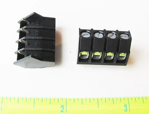 2x RDI 2MA-04, 4 posiciones 5,08 mm 45 grados bloque Eurostyle con protector de alambre - Imagen 1 de 1