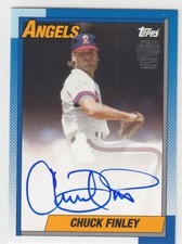 2013 Topps Archives Fan Favorites Angels Chuck Finley On Card Autograph Auto