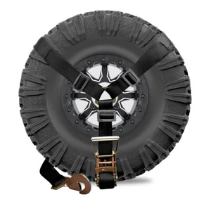 2" 3 Point Ratcheting Spare Tire Tie Down Y Strap w/ Twisted Snap Hook USA Made - Picture 1 of 8