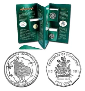 2001: Norfolk Island - 3 Coin Unc. Set - Centenary of Federation - Picture 1 of 1