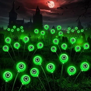 Halloween Decorations Outdoor Solar Lights, 4 Pack 24LED Scary Eyeball Solar ... - Picture 1 of 7
