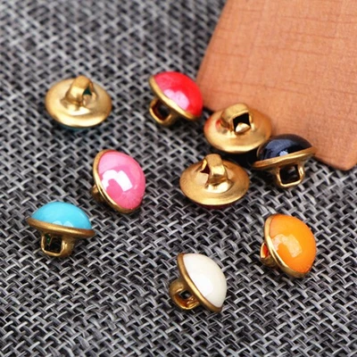  120 Pcs Pearl Buttons 10mm Small Pearl Dome Mixed Color Copper Base Buttons for - Image 1 of 4