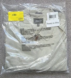 NWT London Fog Men's Auburn Light Weight Zip Front Golf Jacket Beige Cement 4XT - Picture 1 of 5