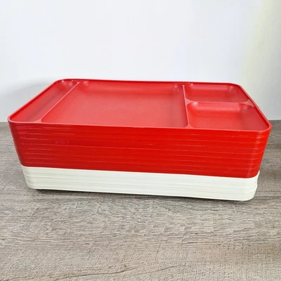 Vtg Tupperware Lot of 14 Divided Trays 4 Compartment Lunch Camping RV Homeschool - Image 1 of 4