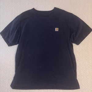 Camiseta Carhartt K87 Azul Marino Hombres XL Azul Suelto Manga Corta Peso Pesado Bolsillo - Imagen 1 de 5