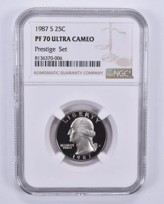 1987-S Washington Quarter Prestige Set PF70 UCAM NGC Brown Label *2109 - Image 1 of 4