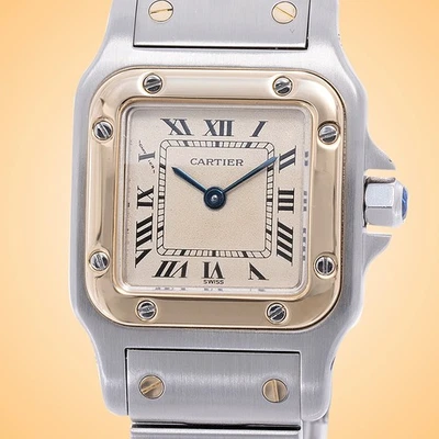 Cartier Santos Galbee Quartz Stainless Steel and Yellow Gold Watch W20012C4 - Image 1 of 4