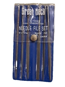 Juego de limas de aguja Great Neck 5-1/2" 6 piezas limas de patrón suizo doble corte NF6C - Imagen 1 de 4