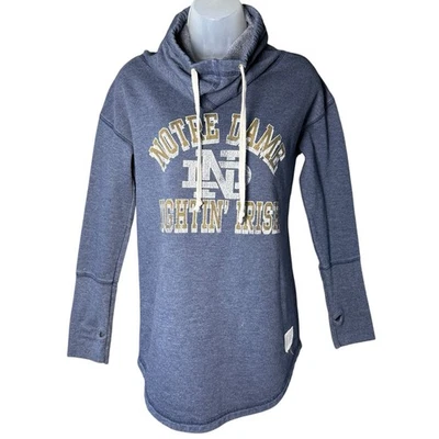 Retro Brand Notre Dame Fighting Irish Funnel Neck Hoodie Sweatshirt Large USA - Image 1 of 4