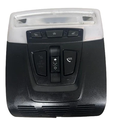 Black Front Roof Console Fits 2016 BMW 328i Sedan 2.0L ID: E31643 - Image 1 of 4