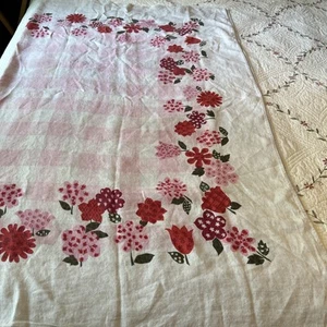 Mantel Vintage Shabby Chic Rosa Rojo Blanco Floral 50 X 64" - Imagen 1 de 8