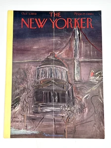 Original Oct 3, 1959 New Yorker Cover: Bridge by Ludwig Bemelmans Ivar Kreug - Picture 1 of 1