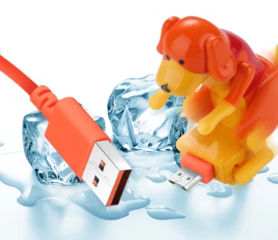 Cable de carga portátil para perros callejeros, divertido cable de carga rápida para perros jorobados para iPhone Foto 1 de 4