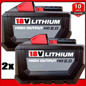 2Pack 18V 8.0Ah FOR Milwaukee 48-11-1812 M18 Li-Ion XC Extended Capacity Battery - Picture 1 of 14