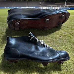 Vintage Fußball Schuhe Gr. 44 Leder Stollen 20er Jahre? Modell „Si 123“ Antik - Bild 1 von 5