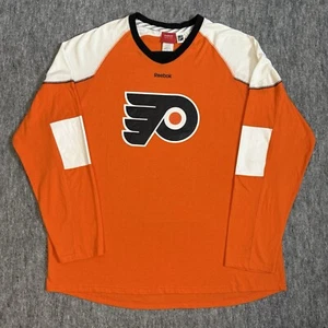 Reebok NHL Philadelphia Flyers Hockey LS Shirt Mens XL - Picture 1 of 4