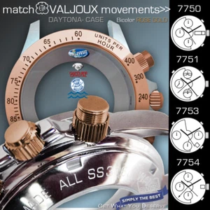 UHRENGEHÄUSE DAYTONA, TACHYMETER, ETA VALJOUX 7750,7751, 7753,7754 BIC: ROSÉGOLD - Bild 1 von 9