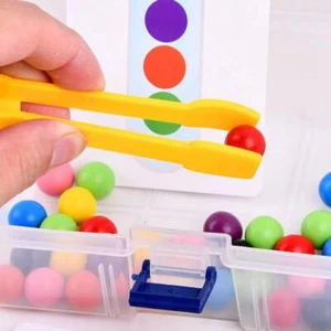 Test Tube Clip Multicolor Beads Toys Logic Concentration Fine Motor Training Fun - Picture 1 of 7