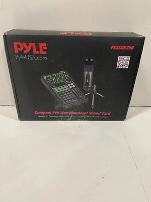 Pyle Compact Pro Live Broadcast Sound Card w/ Condenser Microphone-Wireless BT - Image 1 of 3