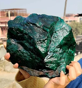 Schneller Versand 29500 kt kolumbianischer natürlicher grüner Smaragd Edelstein groß grob - Bild 1 von 5