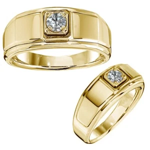 0,35 Karat Labor gewachsen - CVD Diamant klassisch stilvoll Solitär Hochzeit 14K Gold - Bild 1 von 7