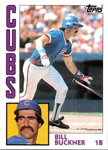 1984 Topps Baseball Card Bill Buckner 1B Chicago Cubs sk0832