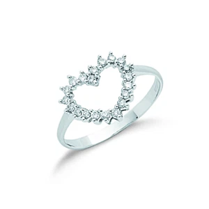 0.25 carat Natural Round Brilliant Cut Diamond Claw-set Ring In White Gold - Picture 1 of 6