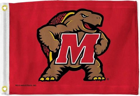 Maryland Terrapins Flag 12" x 18" Boat Flag Golf Cart Flag Cover