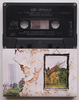 LED ZEPPELIN - IV / SYMBOLS (K450008) 1980s EUROPE CASSETTE REISSUE BLACK - Image 1 of 3