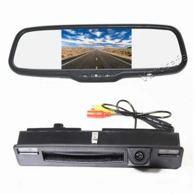Clip-on Rear View Mirror Monitor & Trunk Handle Parking Camera for Ford Focus - Image 1 of 4