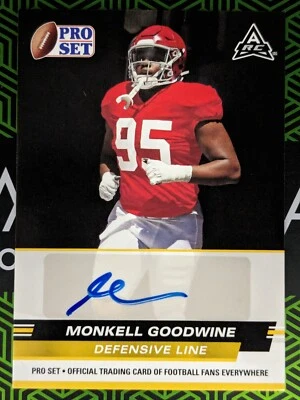 Monkell Goodwine (RC) 2022 Leaf Pro Set Draft Auto Yellow PSA-MG2 South Carolina - Image 1 of 2