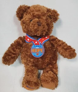 Gund Wunschbär Plüschtier 2003 Hope Medal braun Teddy Stofftier Spielzeug 13 Zoll - Bild 1 von 5