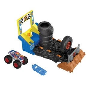 194735136568 Hot Wheels Monster Trucks ARENA SMASHERS RACE ACE SMASH RACE CHALLE - Picture 1 of 6