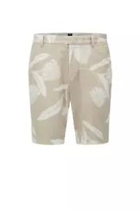 Mens Hugo Boss Chino Shorts Light Beige Slice Short2 - Size W38 - Picture 1 of 8
