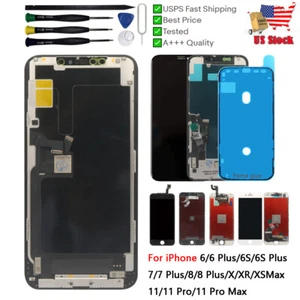 US For iPhone 6 6S 7 8 Plus X XR XS 11 Pro Max LCD Touch Screen Digitizer Lot - Picture 1 of 73