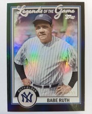 BABE RUTH 2023 Topps Series 2 Legends of the Game Black Parallel 200/299 #LG-9