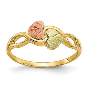 Avariah Solid 10k Tri-color Black Hills Gold Ring - Ring Size 6.0 - Picture 1 of 7