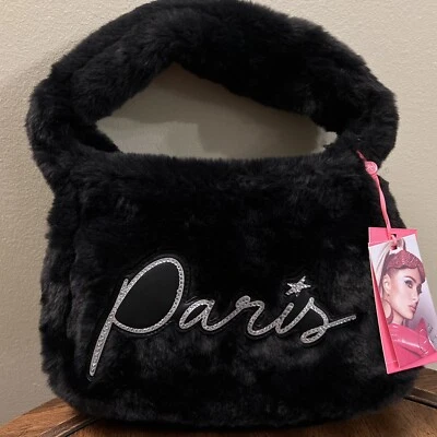 Bolso Paris Hilton Nuevo con Etiquetas Piel Sintética Forever Piel Negro Estrás Forrado Cierre con Cremallera Foto 1 de 4
