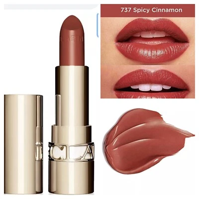 2 Pcs Clarins Joli Rouge Long Wearing Moisturizing  737 SPICY CINNAMON NIB - Image 1 of 4