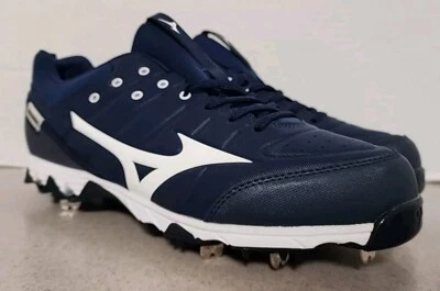 Zapato de béisbol MIZUNO 9-Spike Ambition 2 azul-blanco tacos bajos para hombre talla 15 de EE. UU. Foto 1 de 4