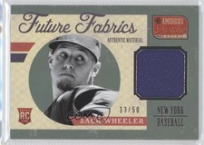 2013 Panini America's Pastime Future Fabrics /50 Zack Wheeler #ZW Rookie RC