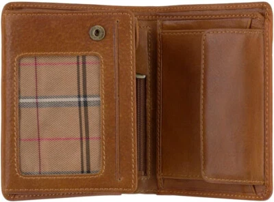 Visconti Mens Tan Leather Small 8 Card ID Window Coin Purse RFID Wallet DRW41 - Image 1 of 4
