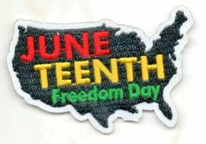 JUNETEENTH FREEDOM DAY Iron On Patch  - Picture 1 of 1
